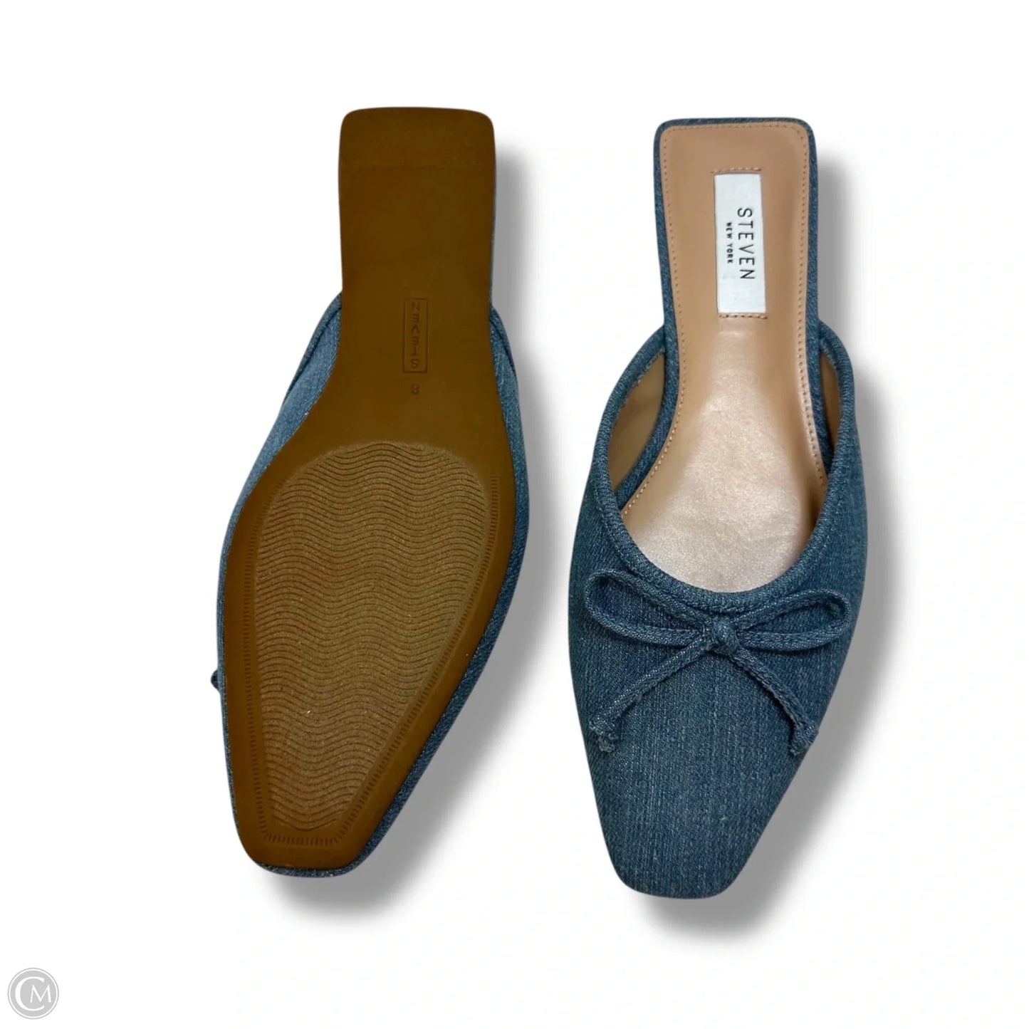 Shoes Flats By Clothes Mentor In Blue Denim, Size: 8