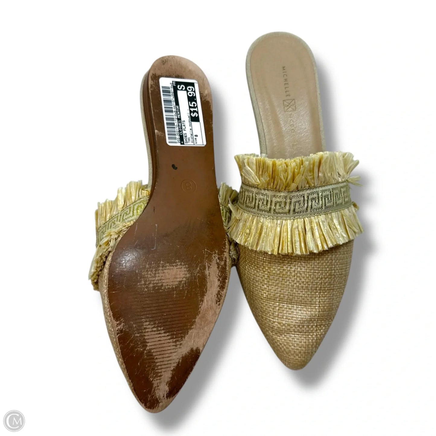 Shoes Flats By Clothes Mentor In Tan, Size: 8