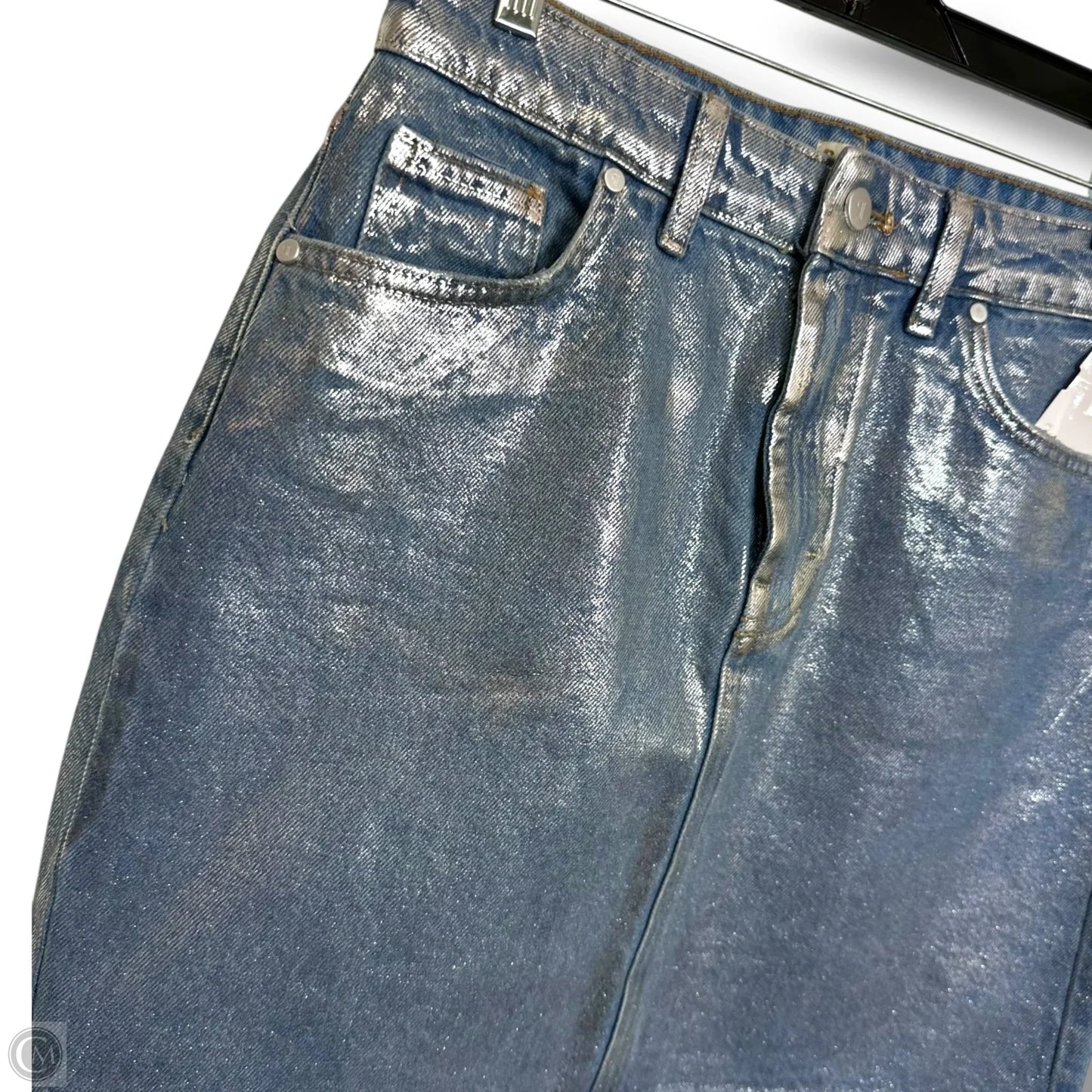 Skirt Mini & Short By Pilcro In Blue Denim, Size: 8