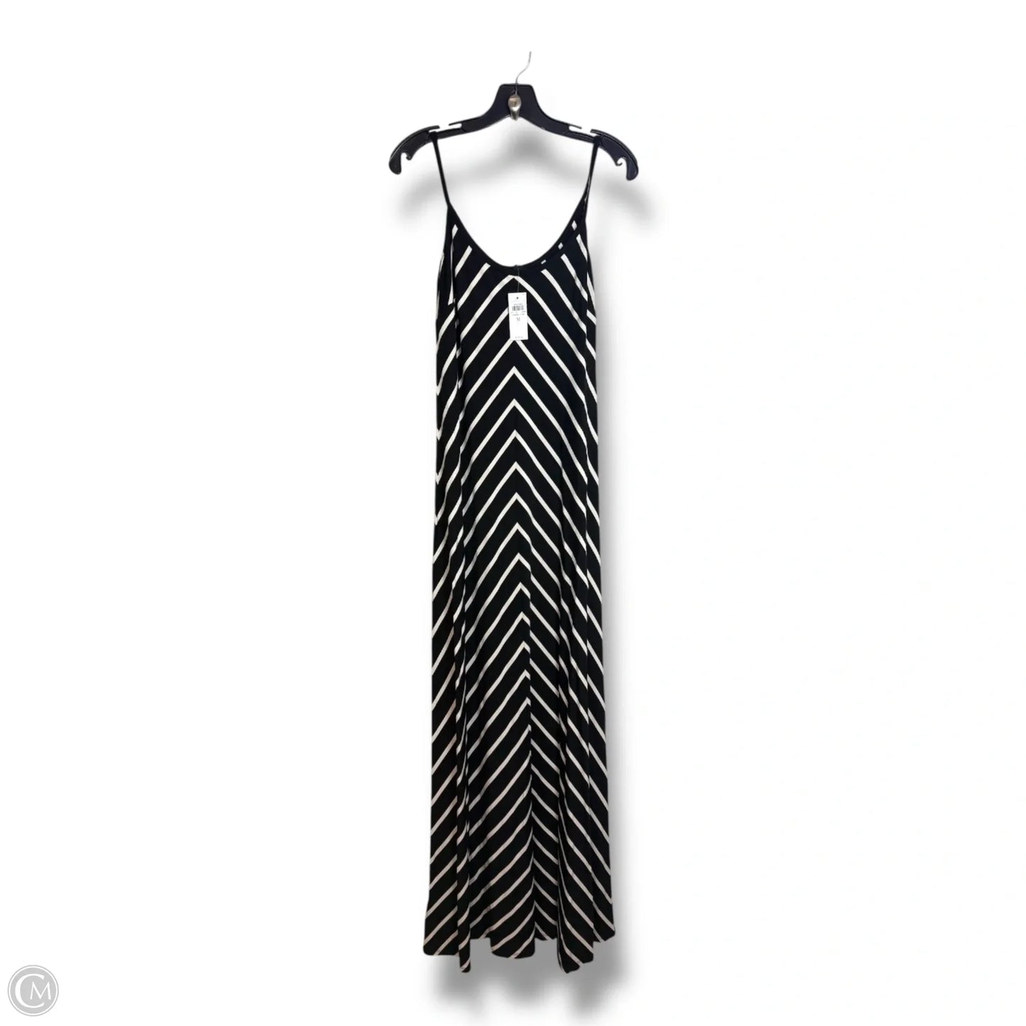 Dress Casual Maxi By Banana Republic In Black & White, Size: M