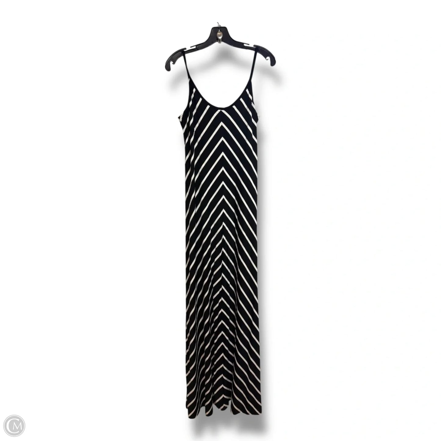 Dress Casual Maxi By Banana Republic In Black & White, Size: M