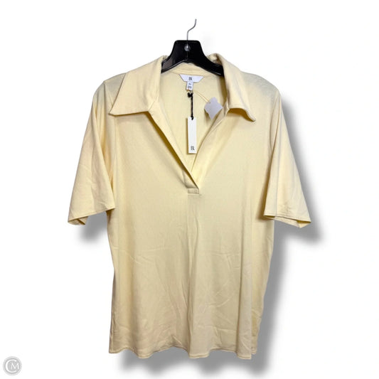 Top Short Sleeve By Banana Republic In Yellow, Size: Xl