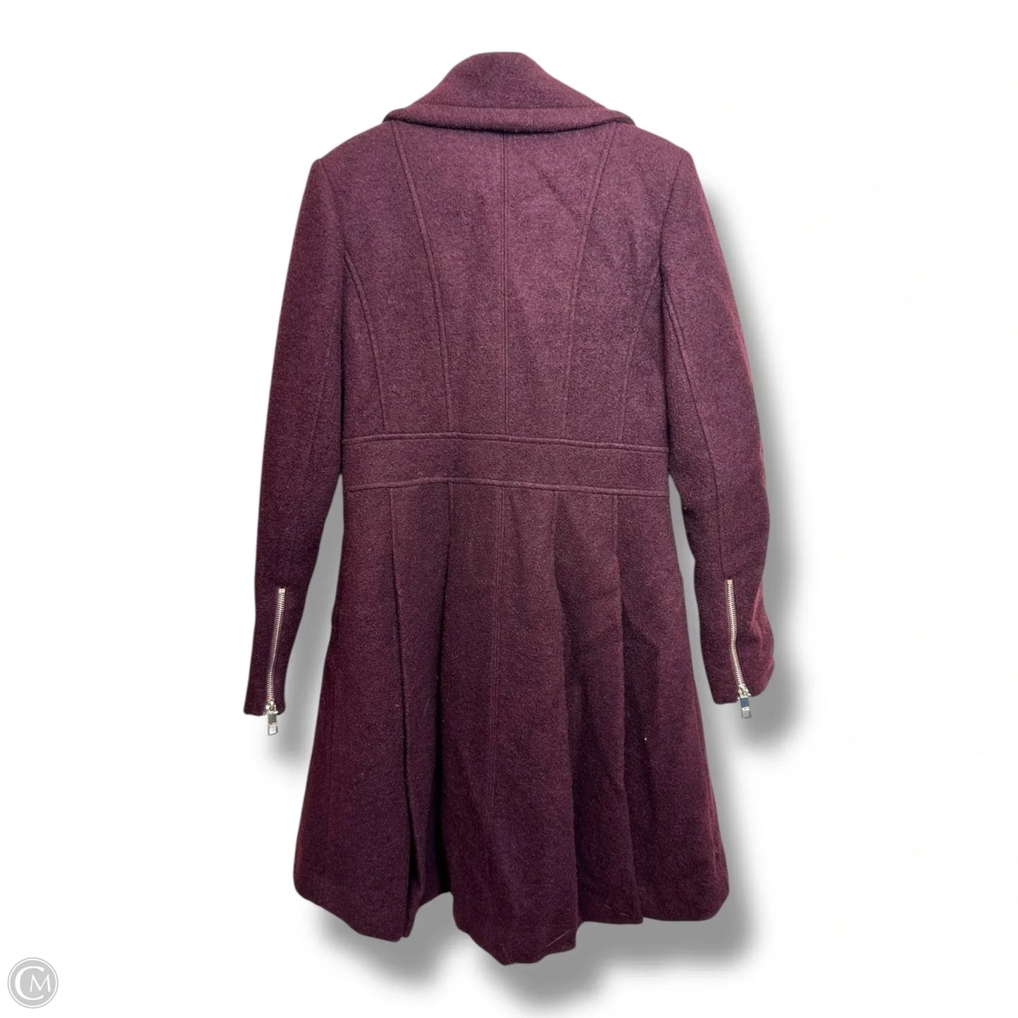 Coat Peacoat By Guess In Maroon, Size: M