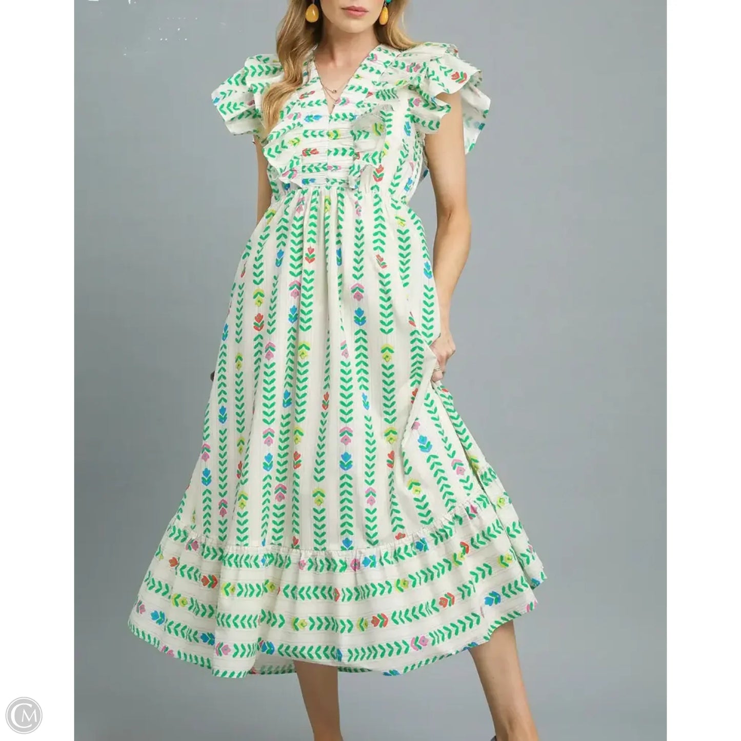 Dress Casual Maxi By Umgee In Floral Print, Size: S