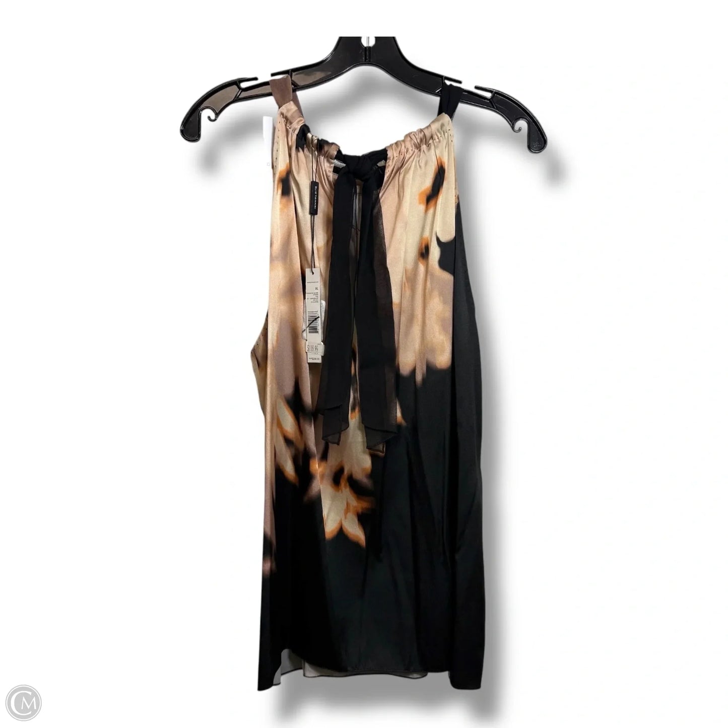 Top Sleeveless By Elie Tahari In Black & Tan, Size: Xl