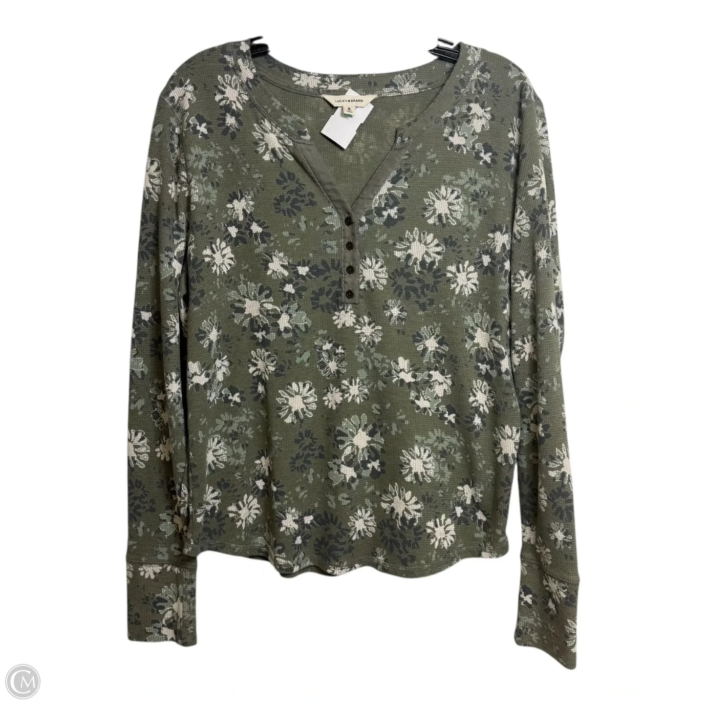 Top Long Sleeve By Lucky Brand In Floral Print, Size: Xl