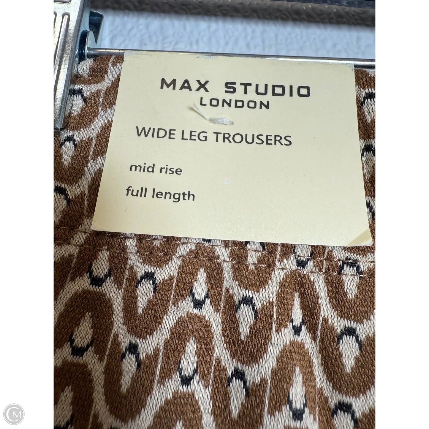 Wide leg trousers By Max Studio In Brown, Size: M