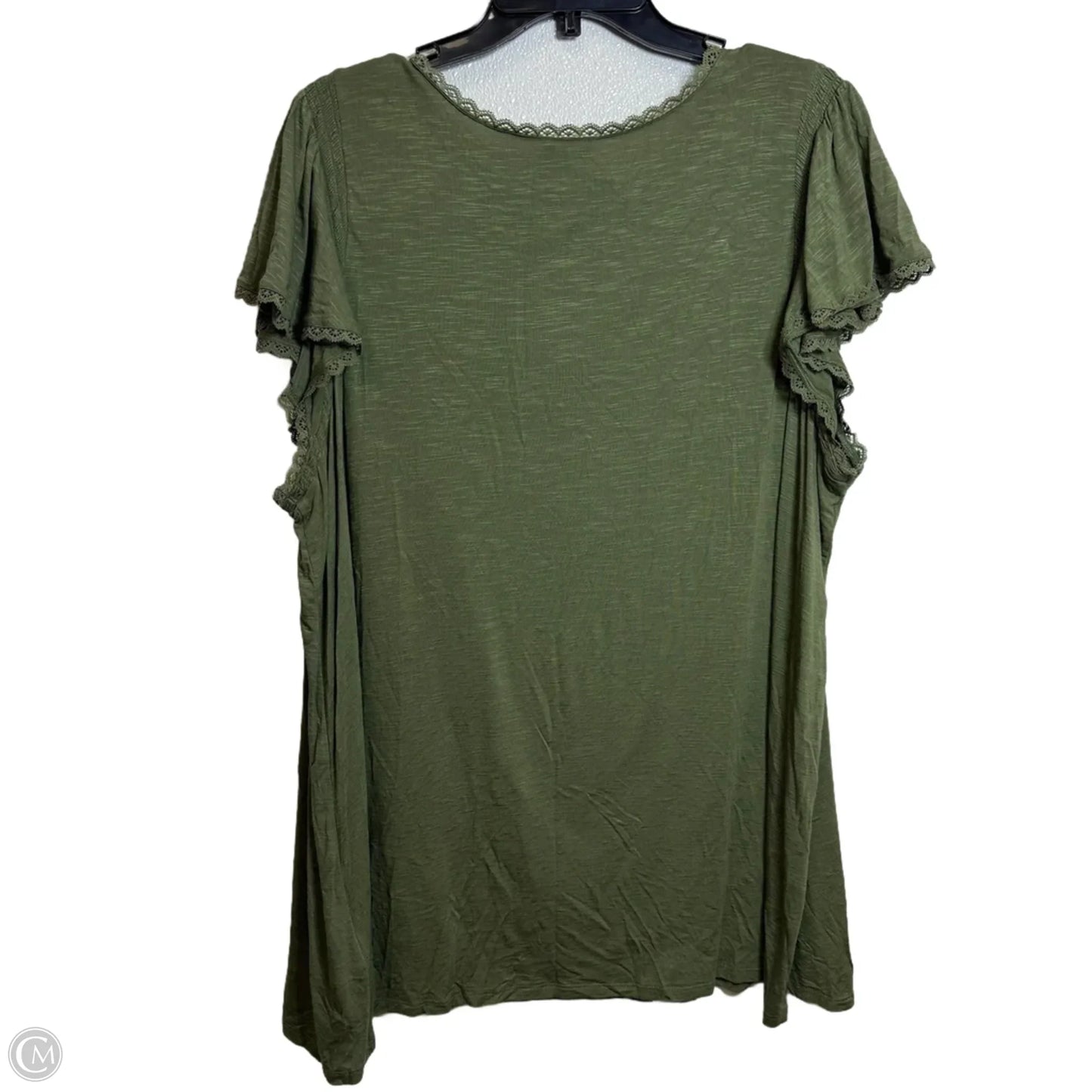 Top Short Sleeve By Torrid In Green, Size: 3x