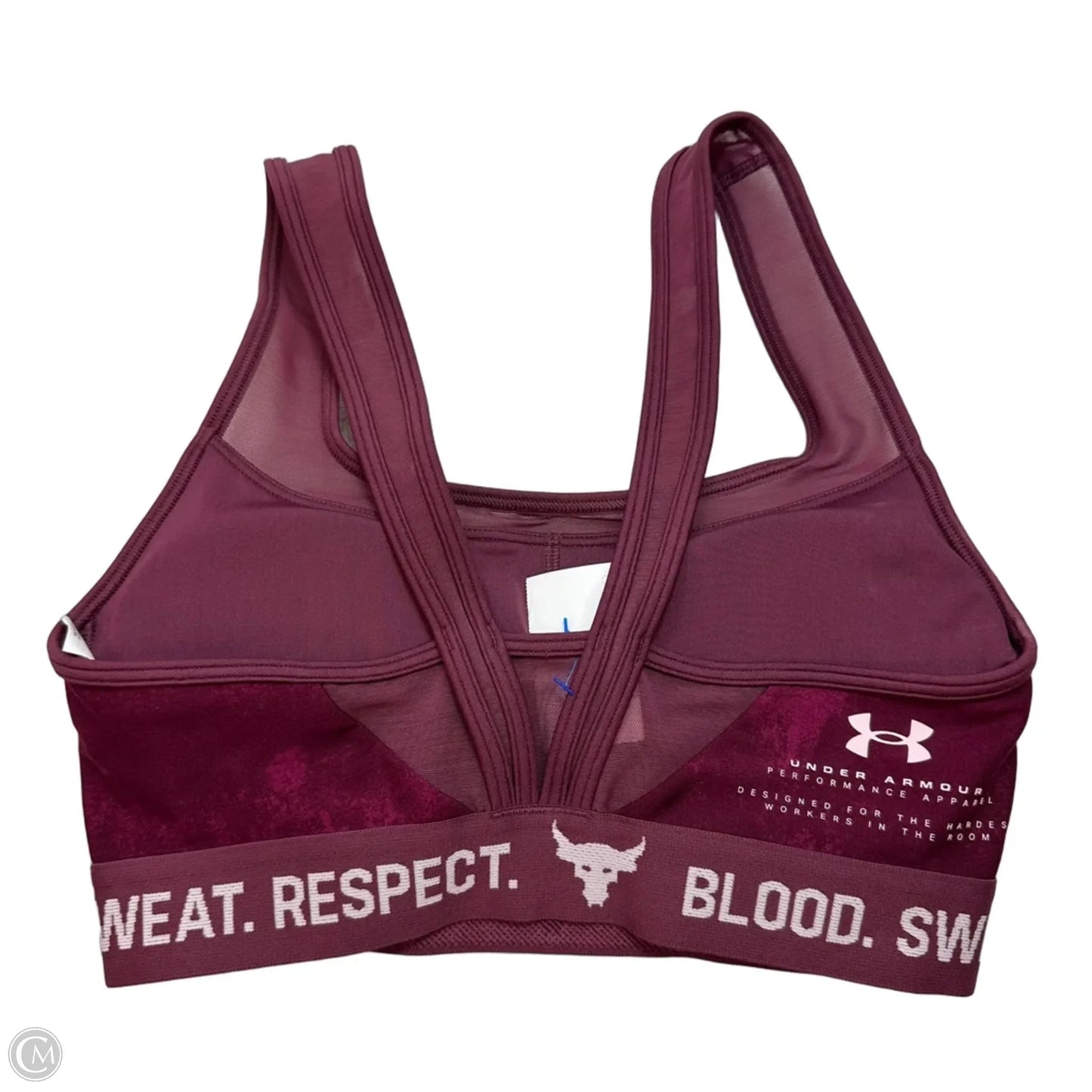 Athletic Bra By Under Armour In Maroon, Size: S