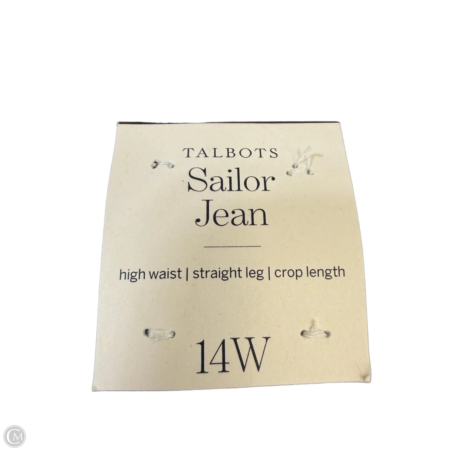 Jeans Straight By Talbots In Blue Denim, Size: 14