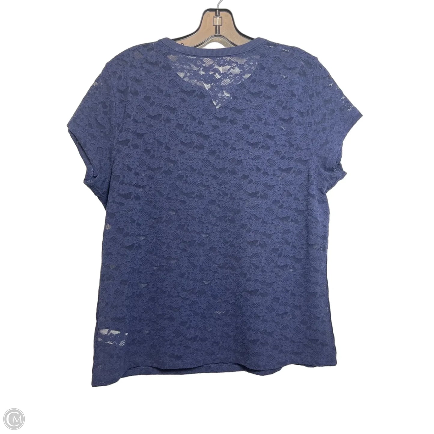 Top Short Sleeve By Aerie In Blue, Size: L