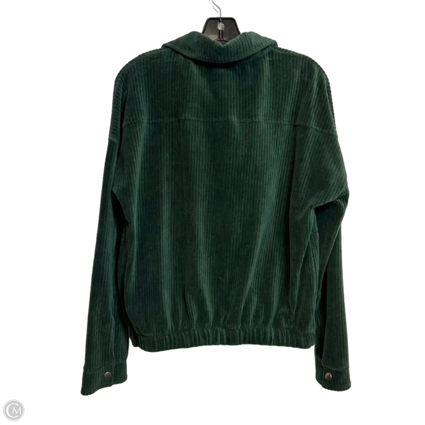 Jacket Shirt By Mono B In Green, Size: L