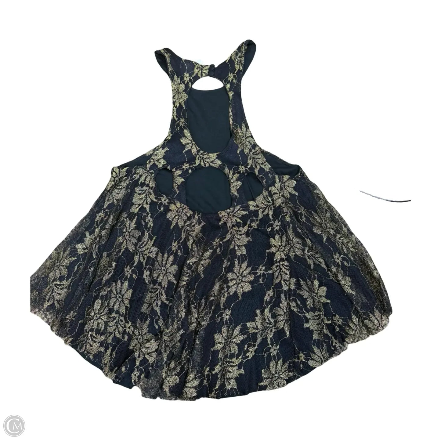 Tank Top By Free People In Black & Gold, Size: Xs