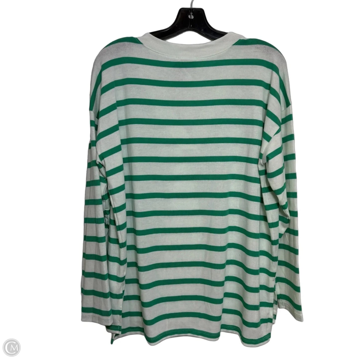 Top Long Sleeve By Loft In Striped Pattern, Size: L