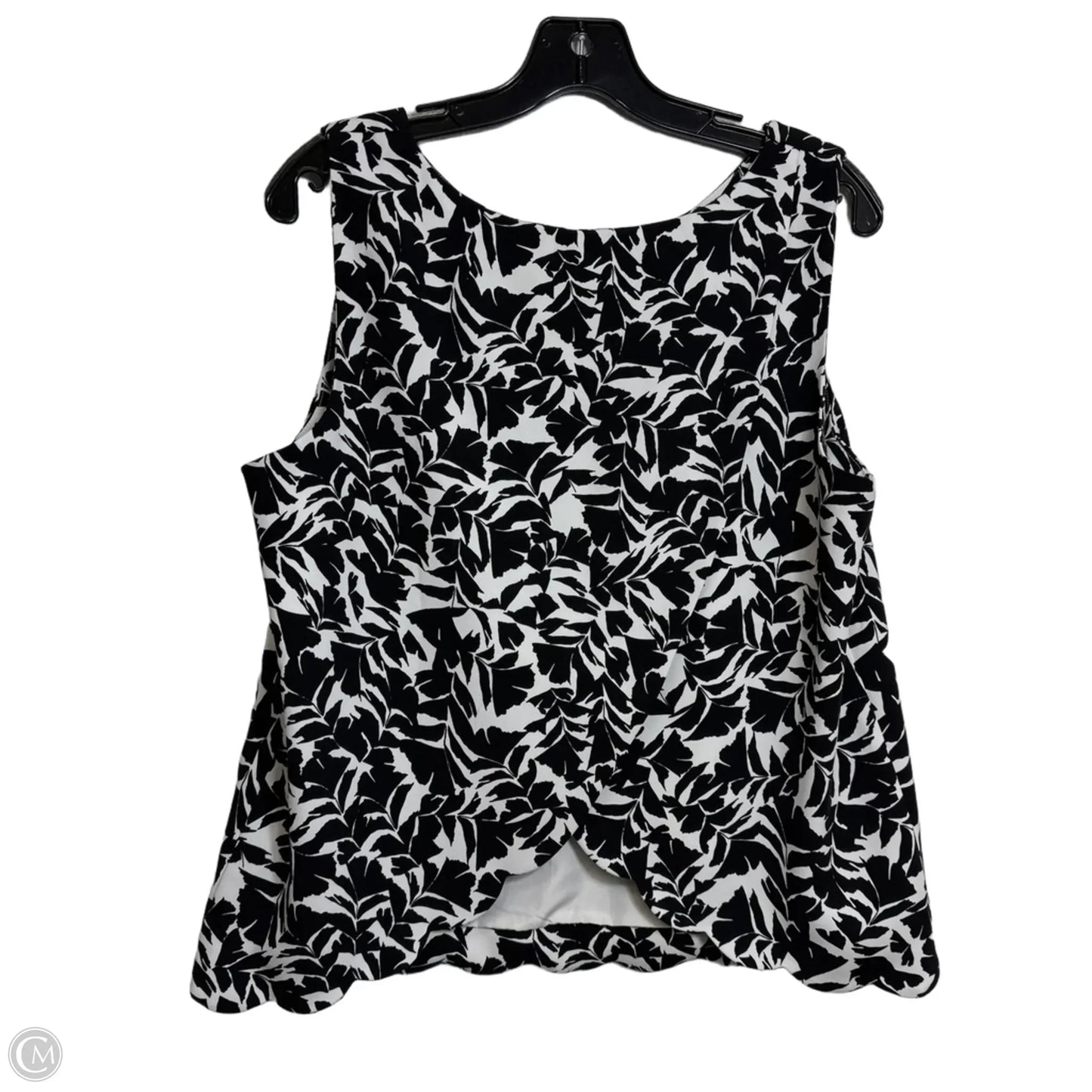 Top Sleeveless By J. Crew In Black & White, Size: M