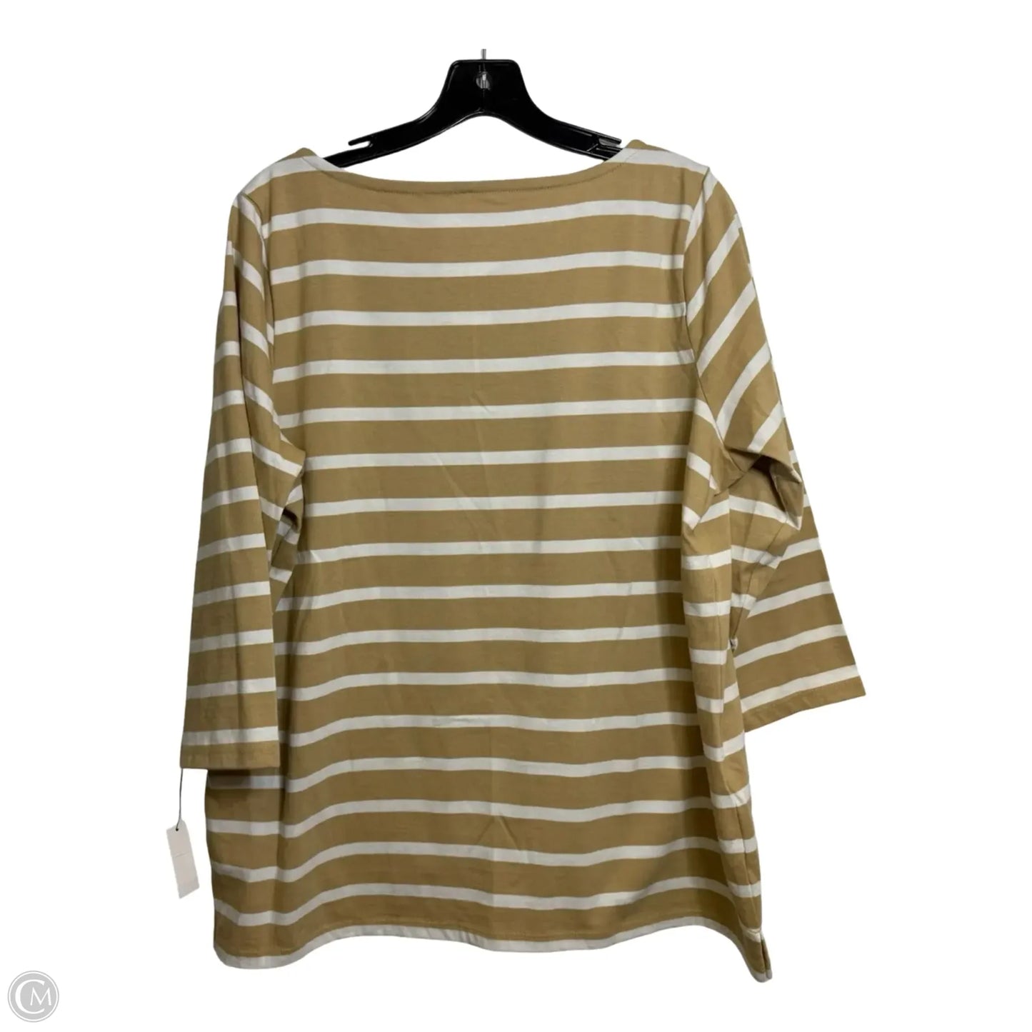 Top 3/4 Sleeve By Talbots In Striped Pattern, Size: 1x
