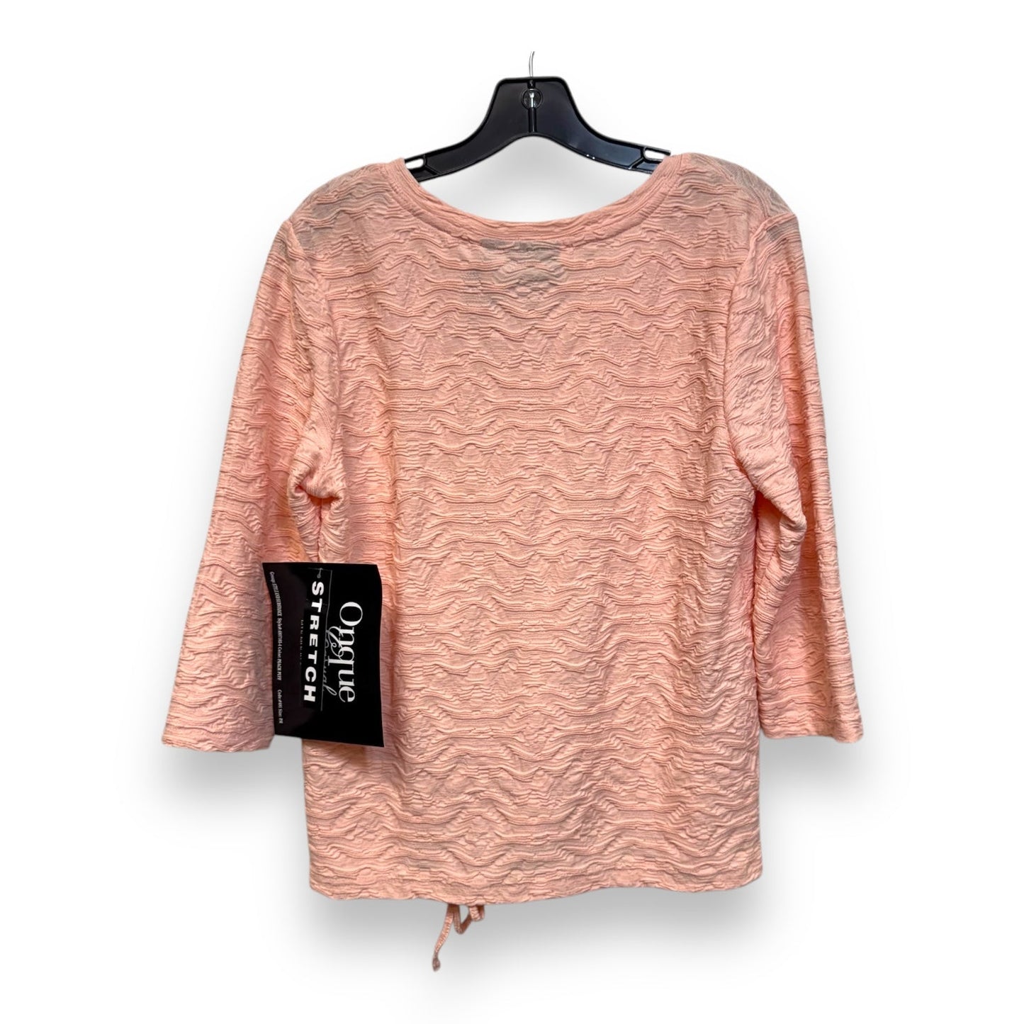 Top Long Sleeve By Onque In Peach, Size: Mp