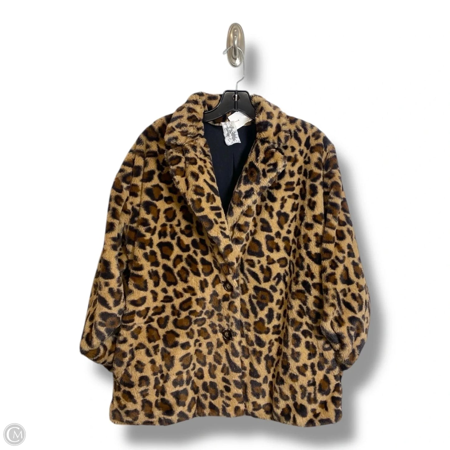Jacket Faux Fur & Sherpa By Clothes Mentor In Animal Print, Size: S