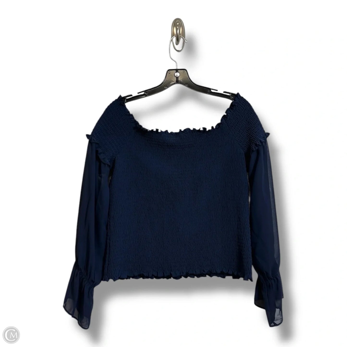 Top Long Sleeve By Bar Iii In Navy, Size: L