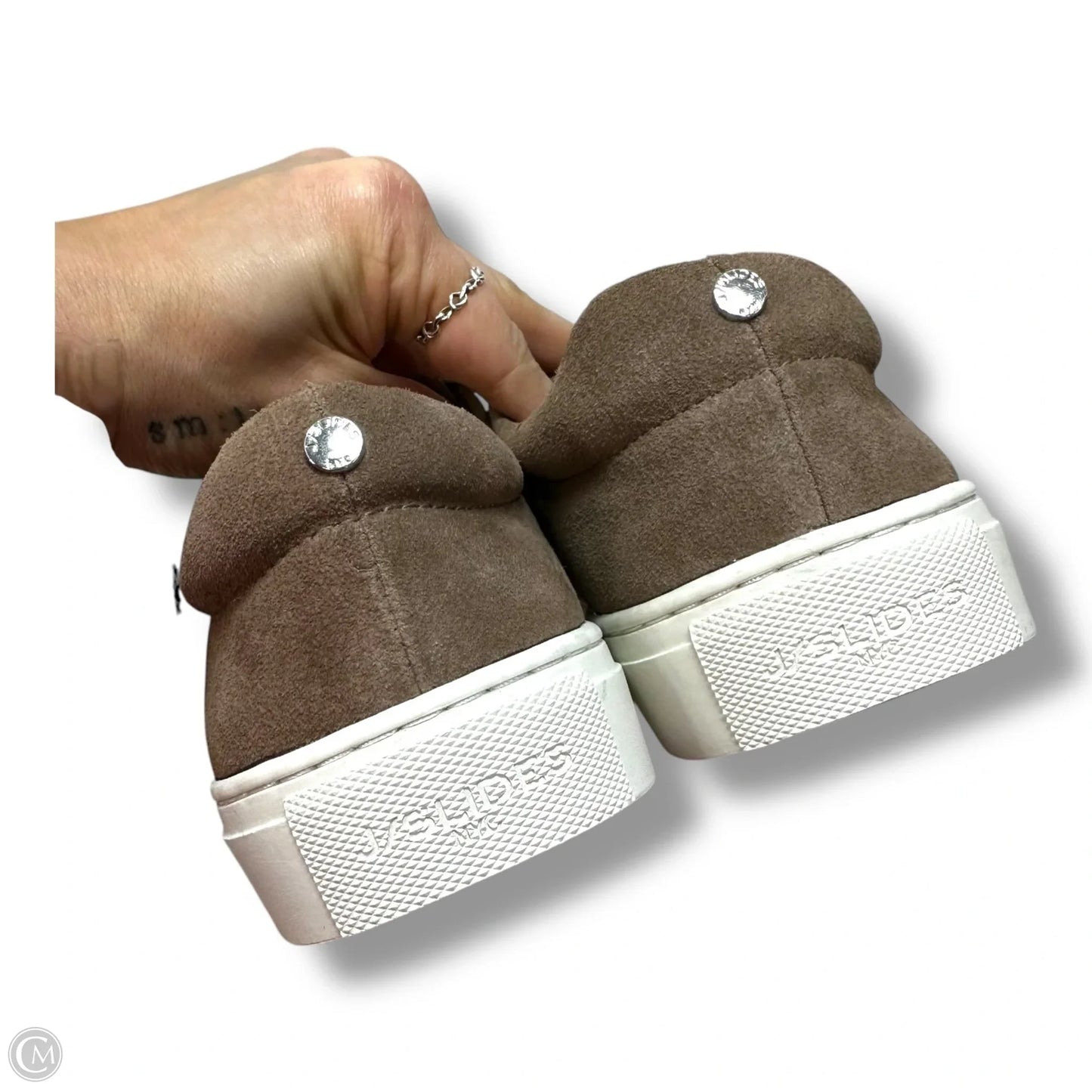 Shoes Sneakers By J Slides In Tan, Size: 8