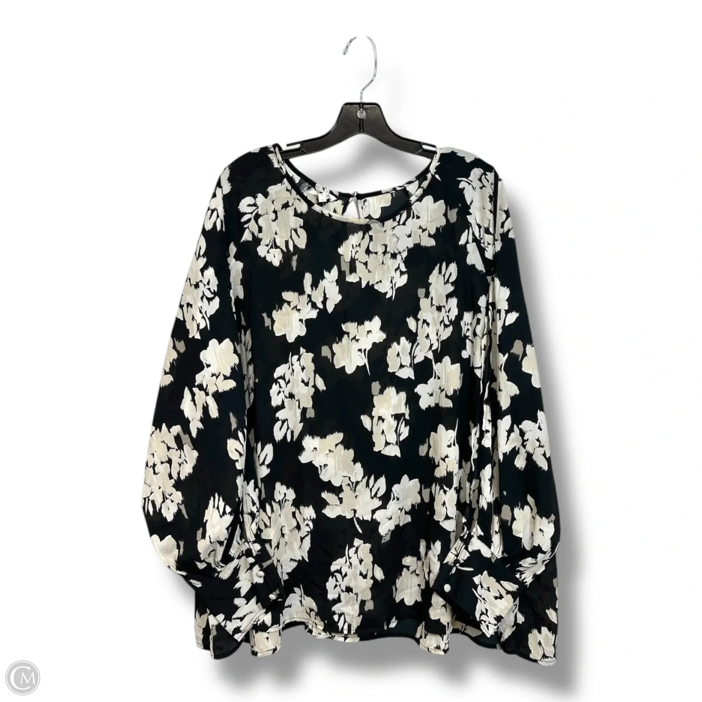 Blouse Long Sleeve By Maurices In Floral Print, Size: 3x