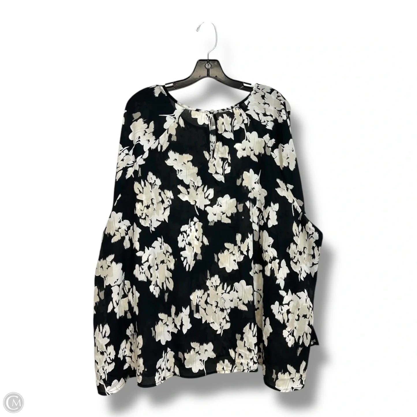 Blouse Long Sleeve By Maurices In Floral Print, Size: 3x