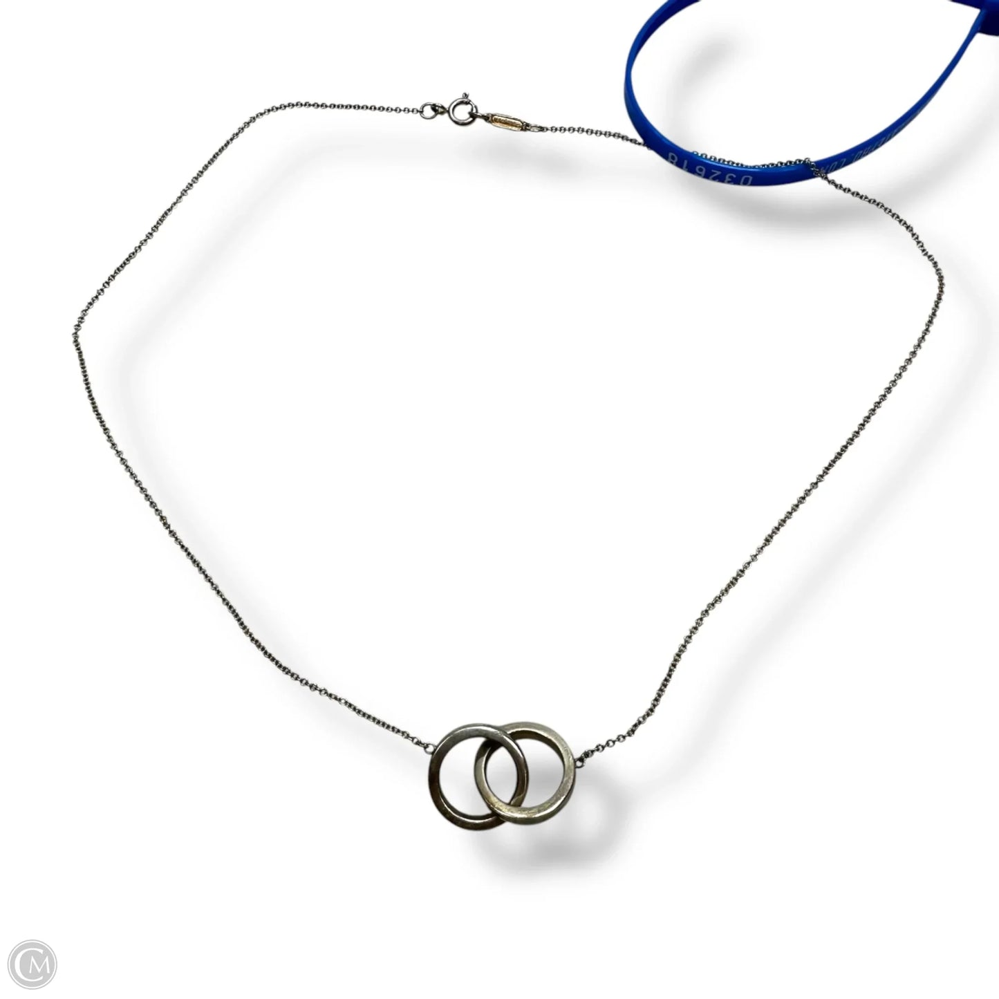 Double loop Sterling silver Necklace Luxury Designer By Tiffany And Company