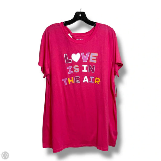 Top Short Sleeve Basic By Torrid In Pink, Size: 1x