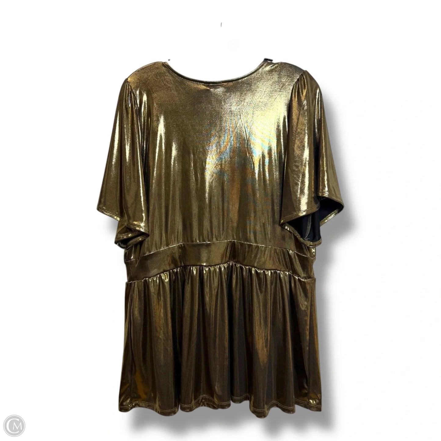 Top Short Sleeve By Torrid In Gold, Size: 2