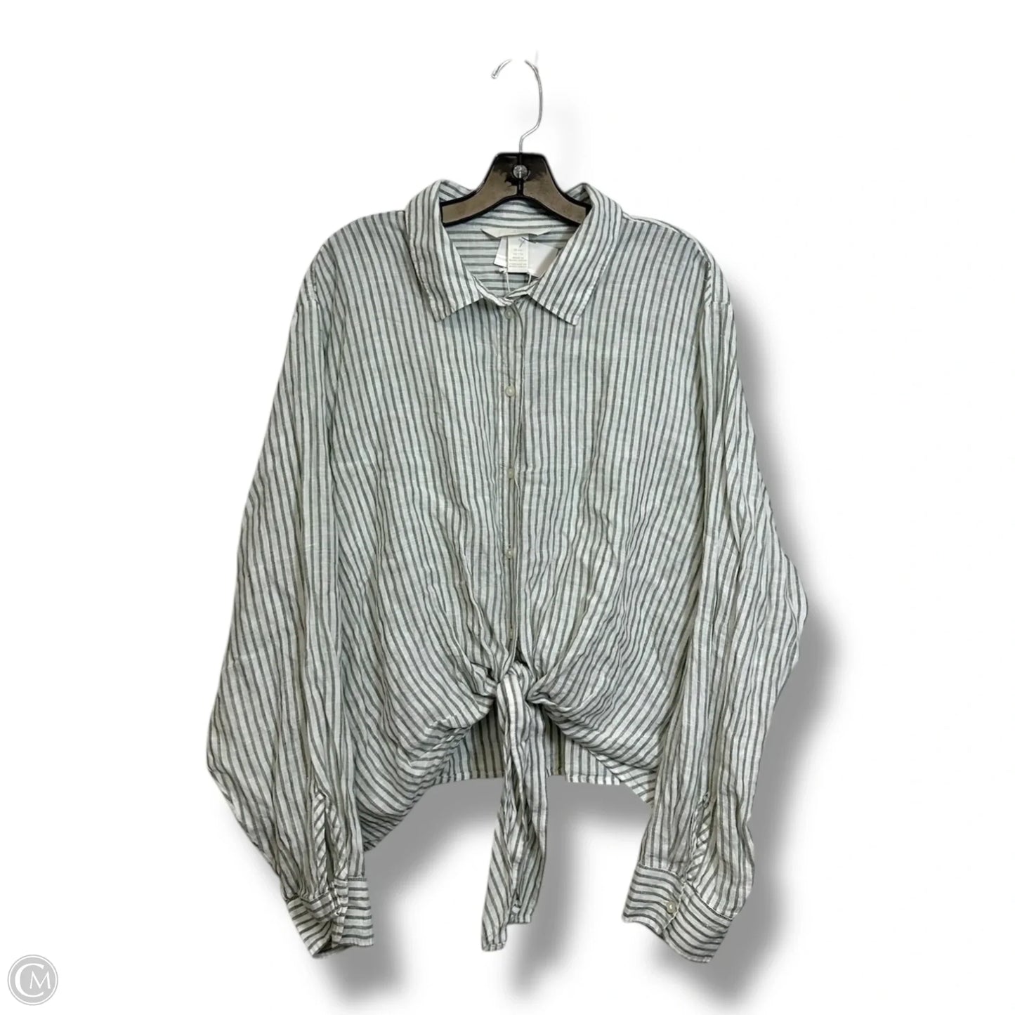 Top Long Sleeve By H&m In Striped Pattern, Size: Xxl