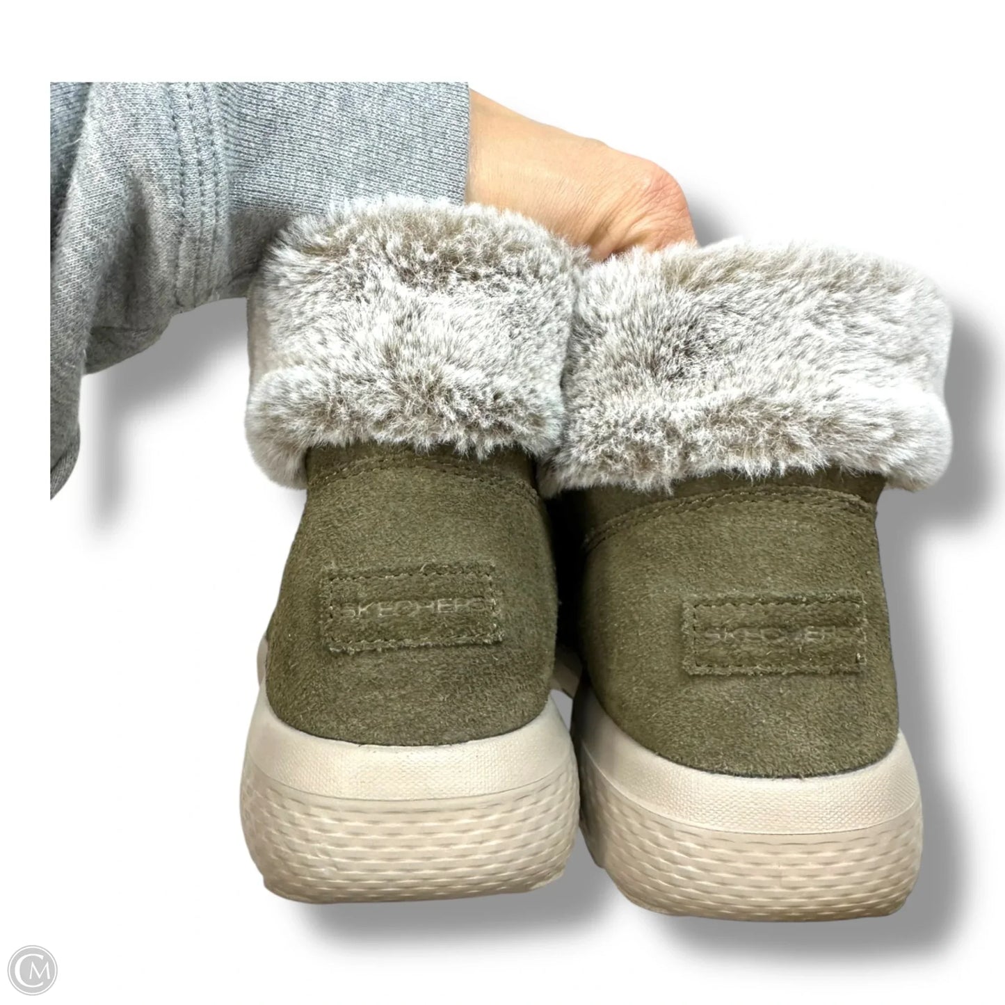 Boots Ankle Flats By Skechers In Green, Size: 9.5