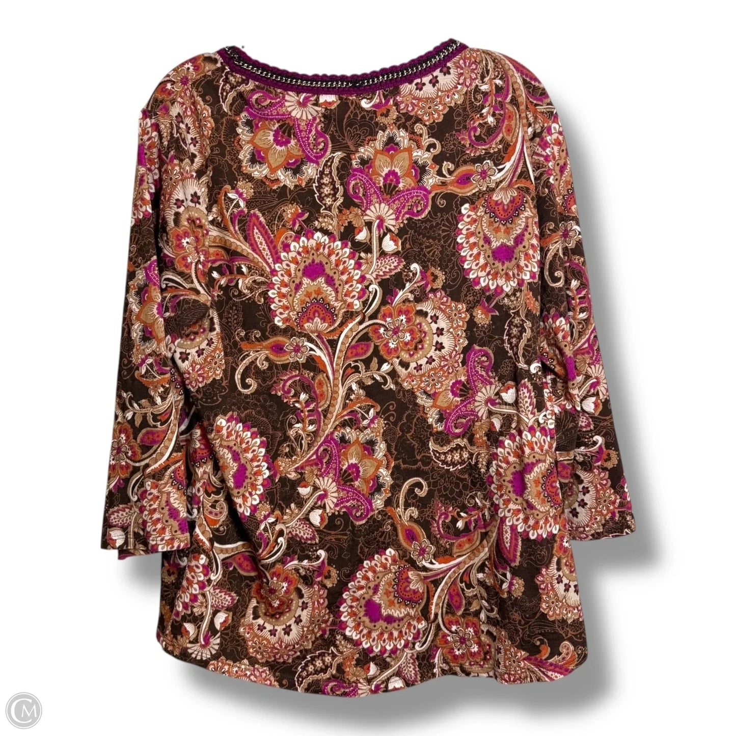 Top Long Sleeve By Chicos In Multi-colored, Size: 3x