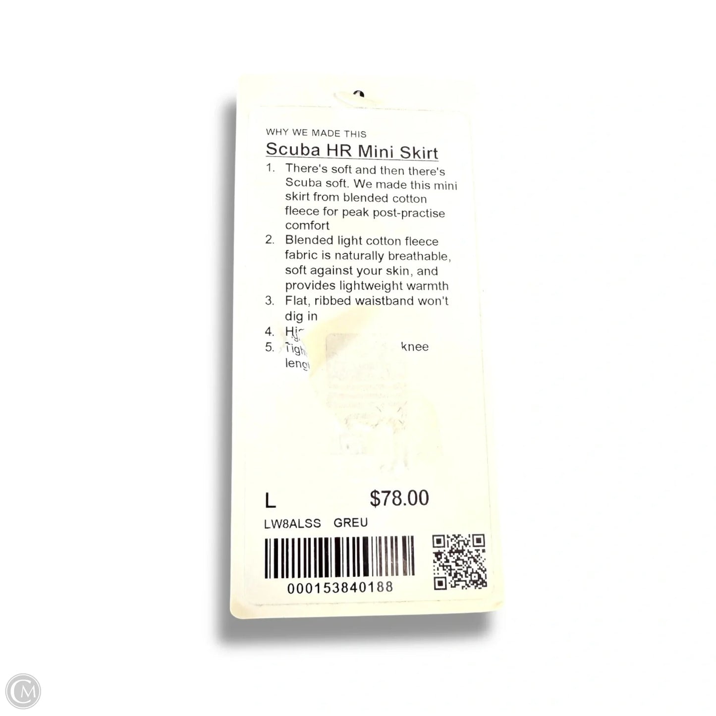 Athletic Scuba High-Rise Mini Skirt By Lululemon In Multi-colored, Size: L