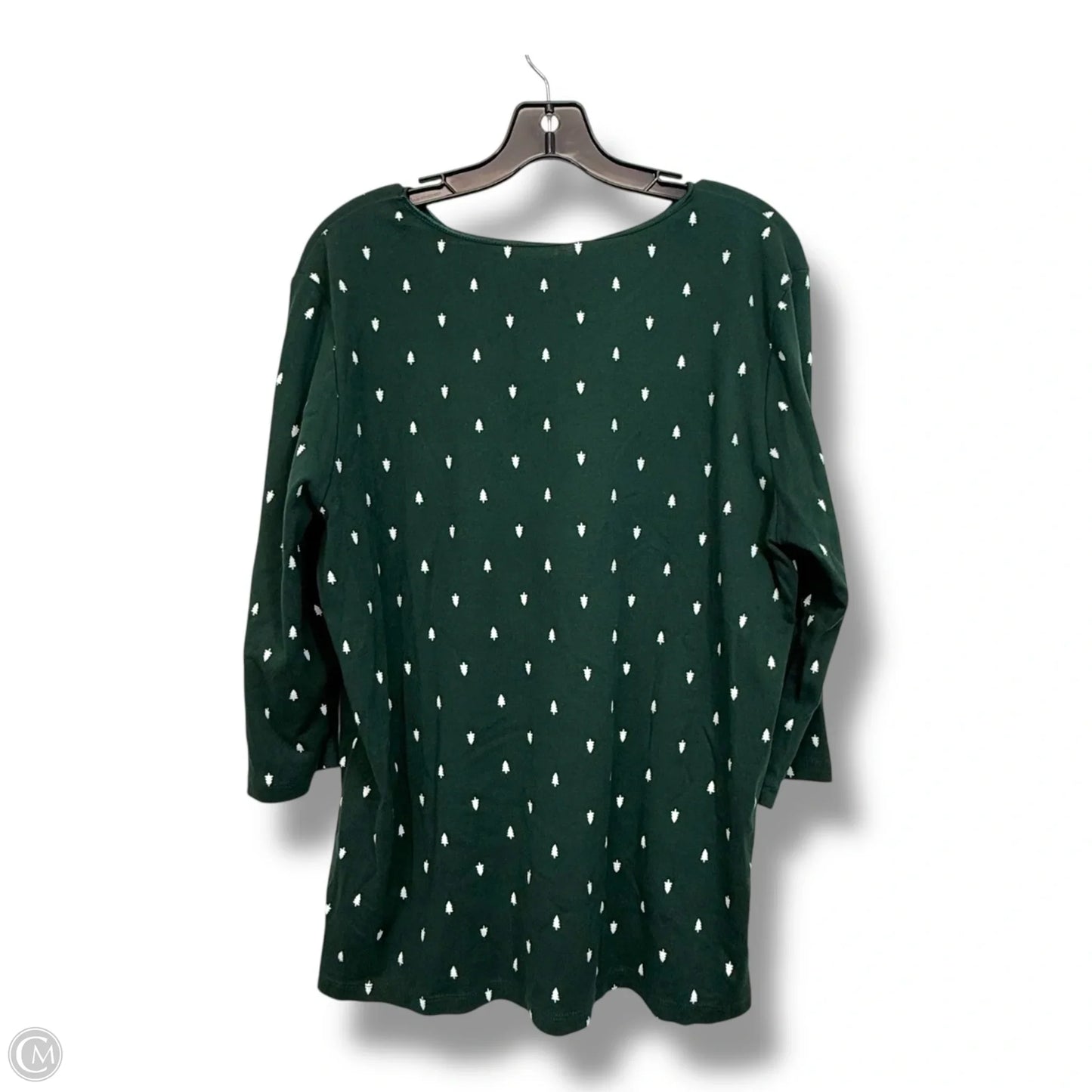 Top Long Sleeve By Cj Banks In Green, Size: 1x