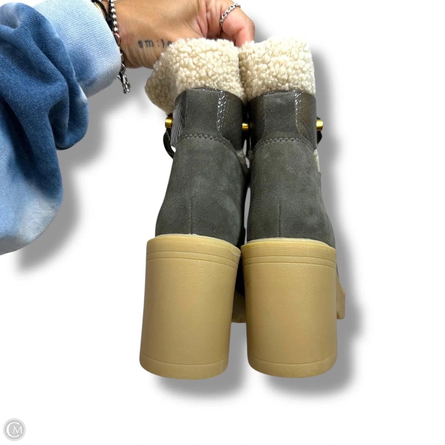 Boots Ankle Heels By Dolce Vita In Grey, Size: 8