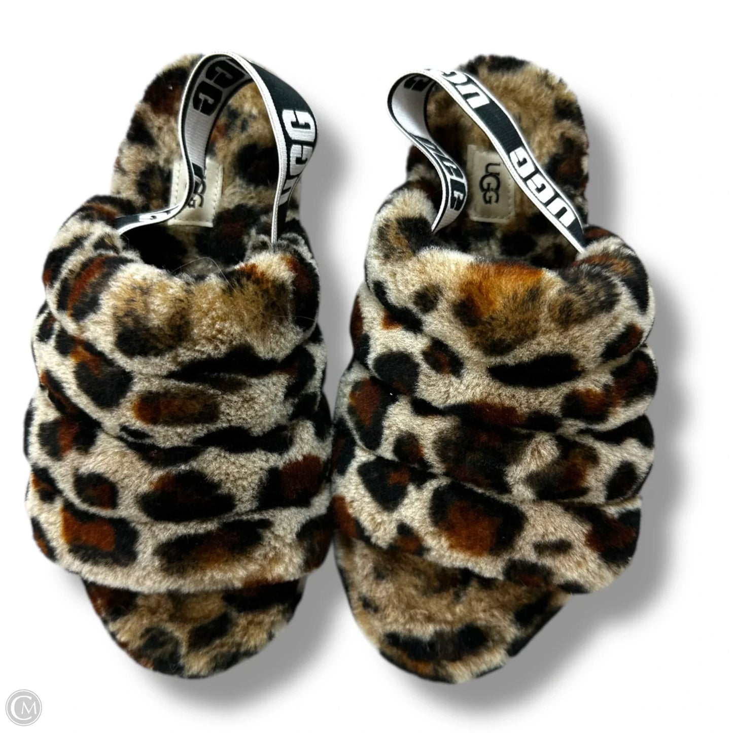 Slippers Designer By Ugg In Animal Print, Size: 7
