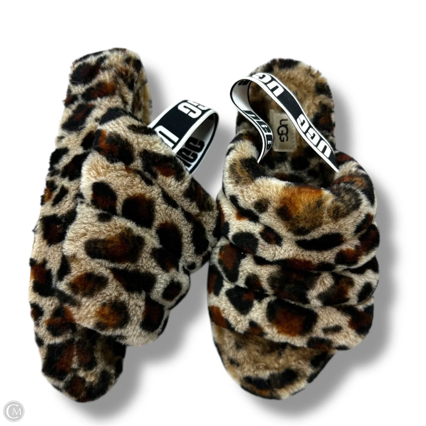 Slippers Designer By Ugg In Animal Print, Size: 7