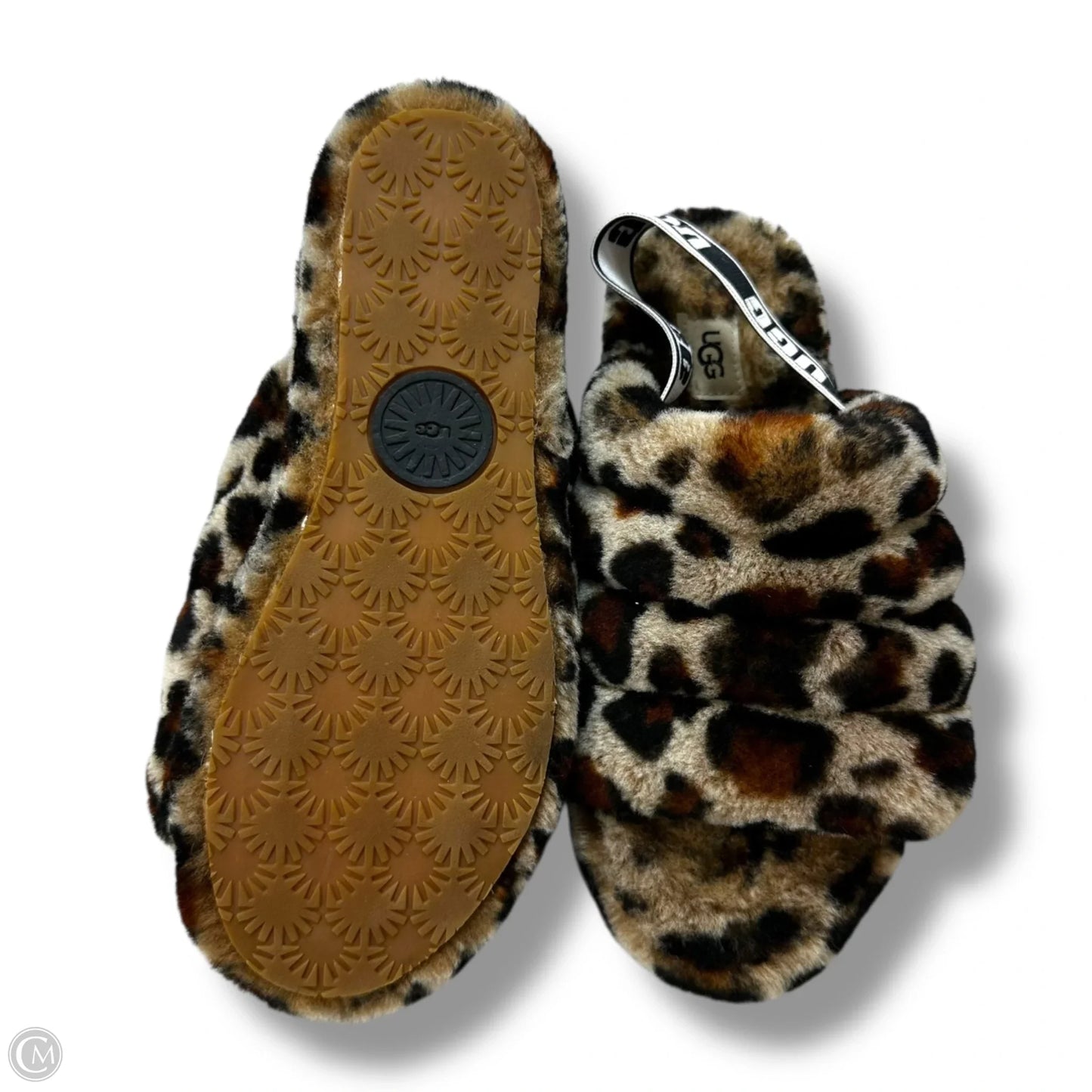 Slippers Designer By Ugg In Animal Print, Size: 7