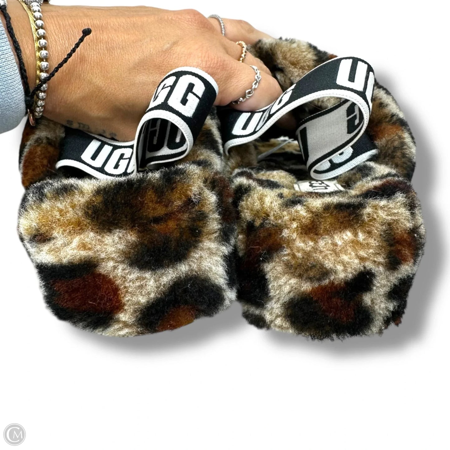 Slippers Designer By Ugg In Animal Print, Size: 7