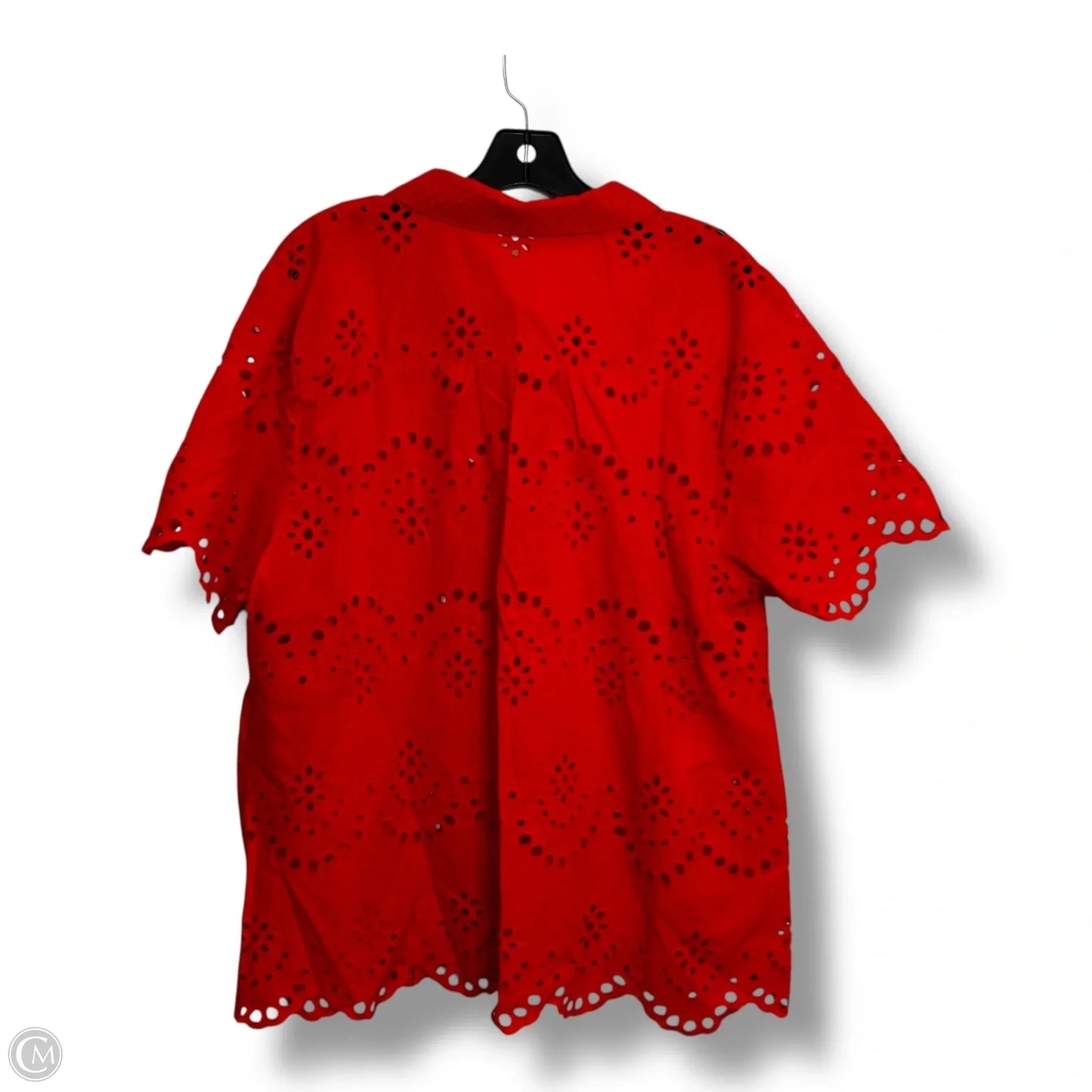 Top Short Sleeve By Adiva In Orange, Size: 1x
