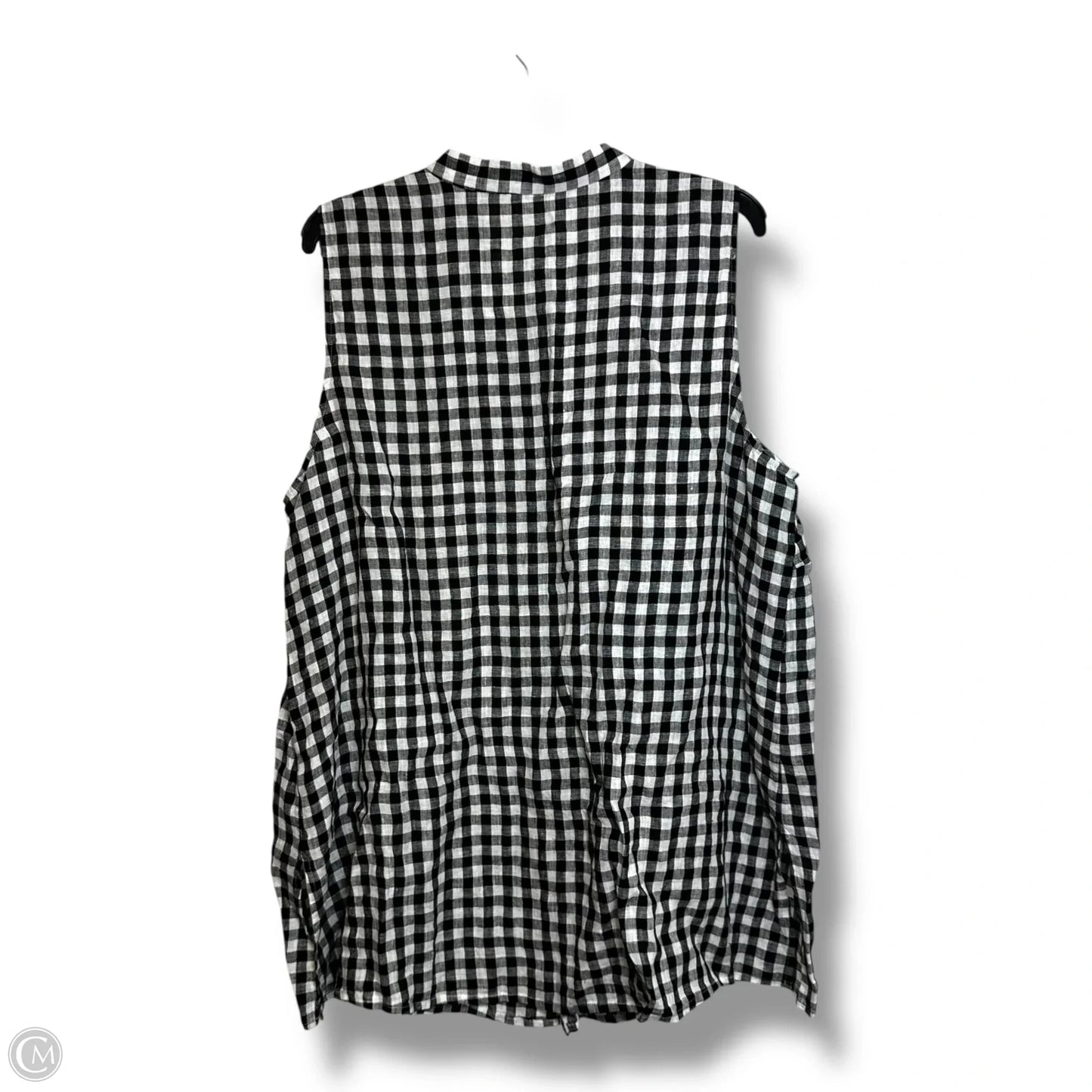 Top Sleeveless By Eileen Fisher In Plaid Pattern, Size: 1x