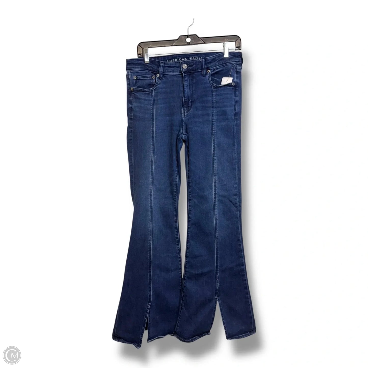 Jeans Flared By American Eagle In Blue Denim, Size: 8