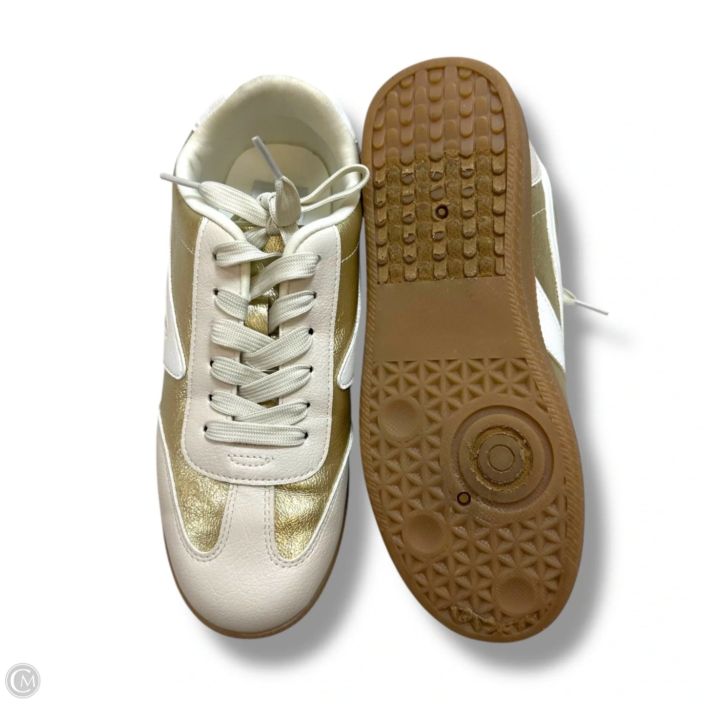 Shoes Sneakers By Dv In Gold, Size: 7.5