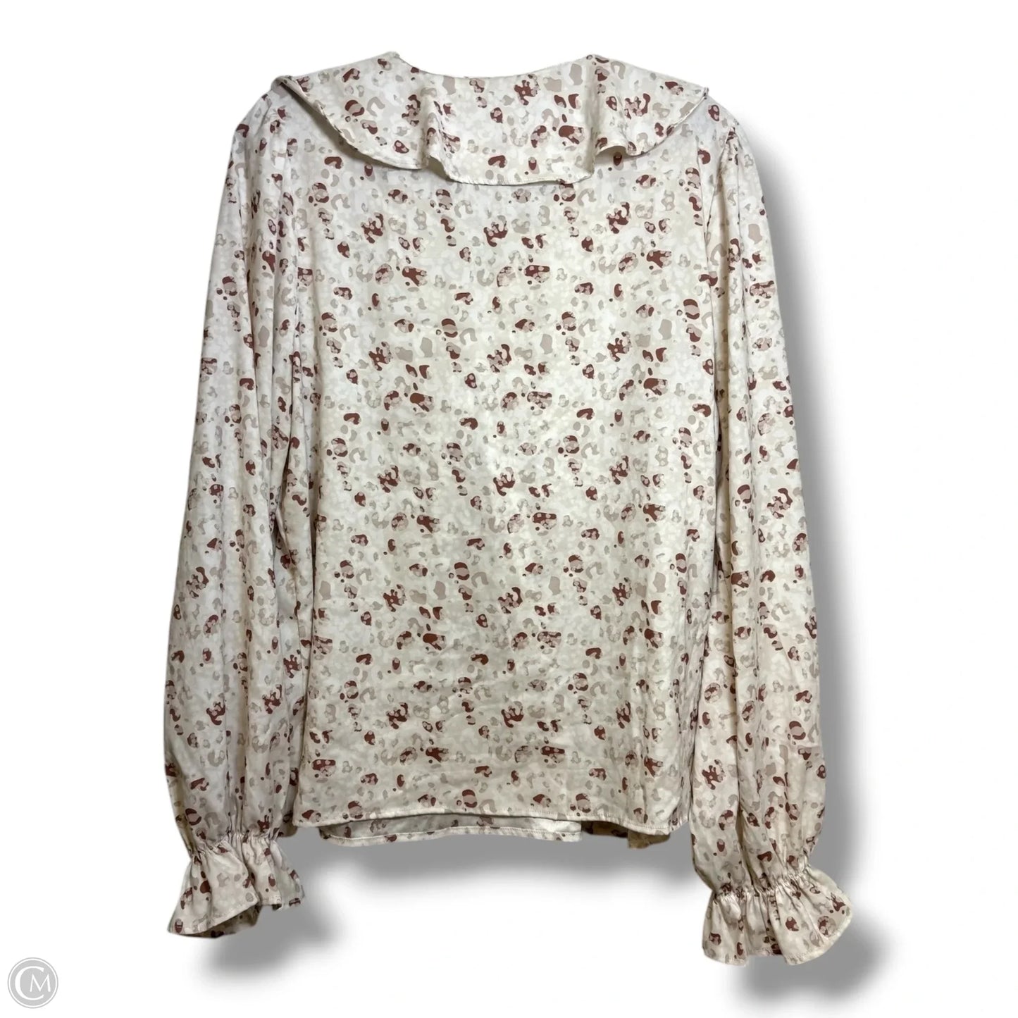 Blouse Designer By Frye In Animal Print, Size: L