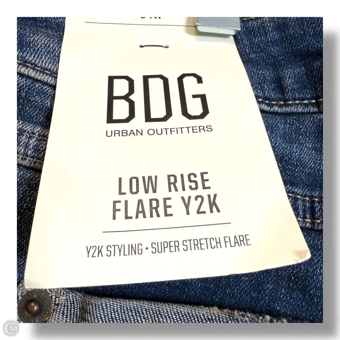 Jeans low rise Y2K Flared By Urban Outfitters In Blue Denim, Size: 18