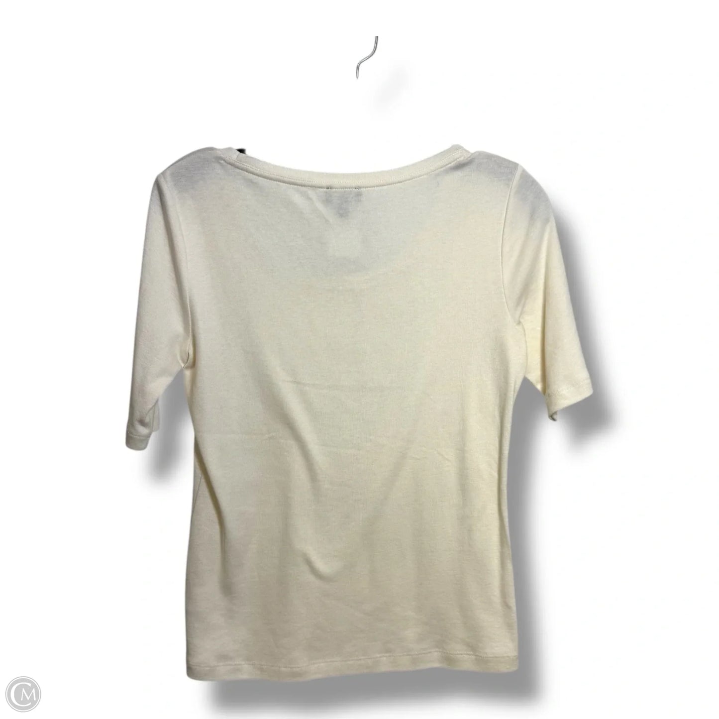 Top 3/4 Sleeve Basic By Talbots In White, Size: S
