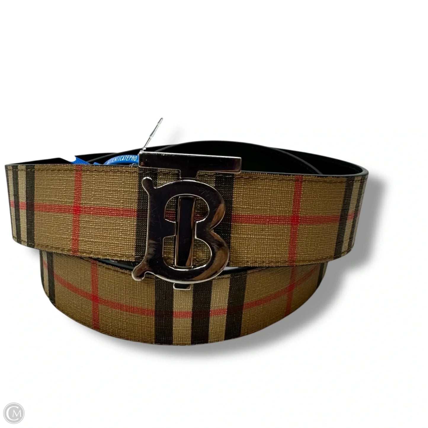 Reversible Belt Luxury Designer By Burberry Size 34/85