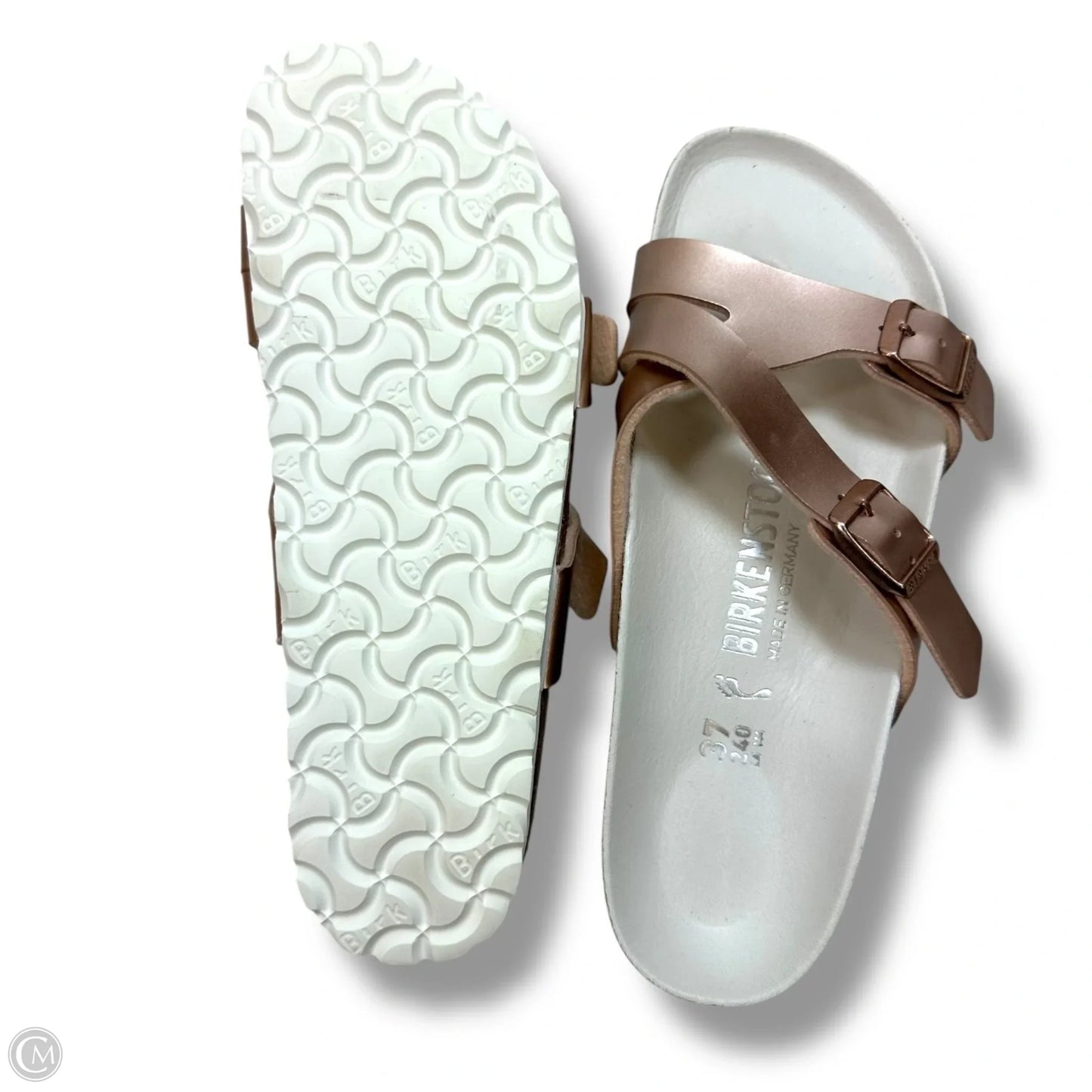 Sandals Flats By Birkenstock In Rose Gold, Size: 6/37