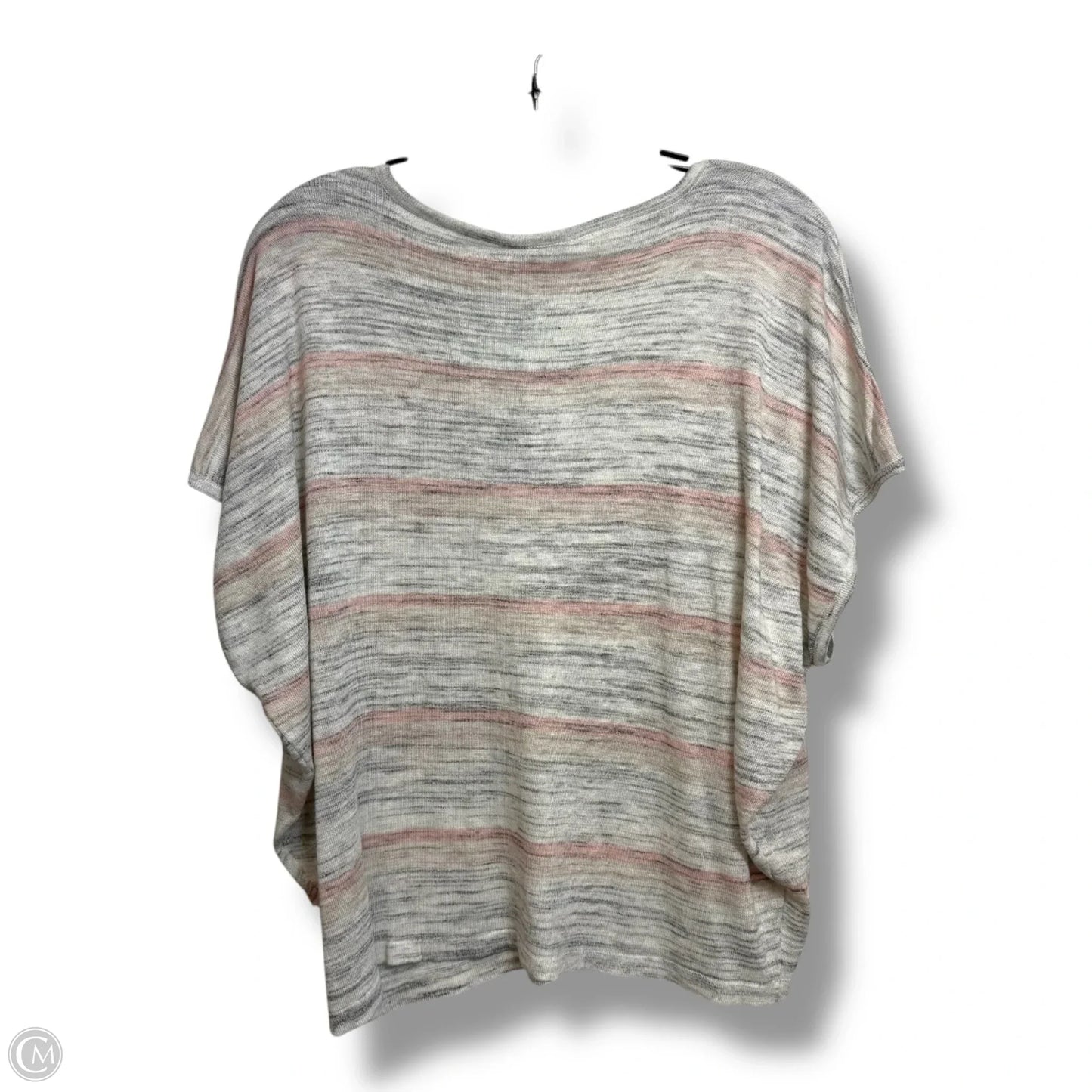 Top Short Sleeve Basic By Christopher And Banks In Striped Pattern, Size: M