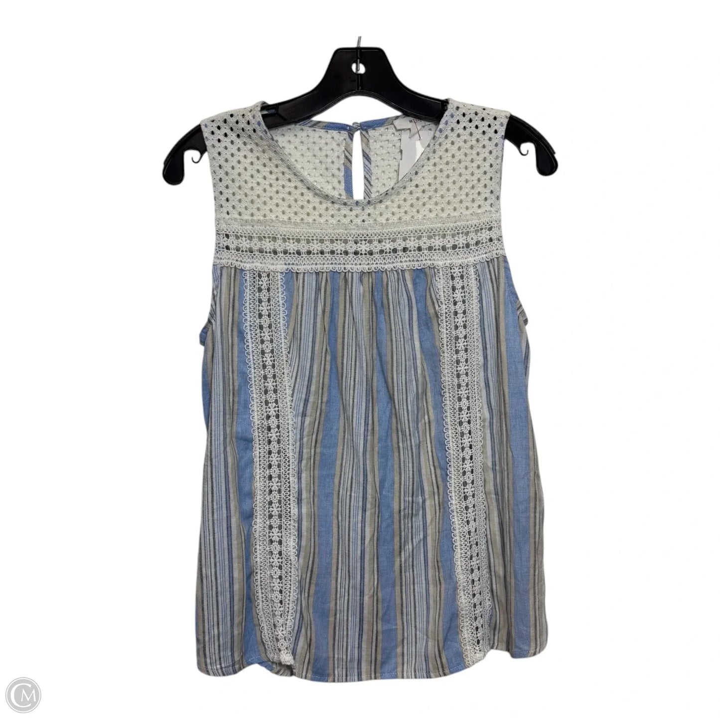 Top Sleeveless By Mine In Blue, Size: L